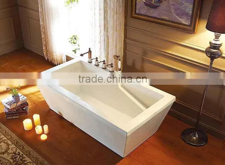 Hot sale acrylic bath tub, simple cheap bathtub