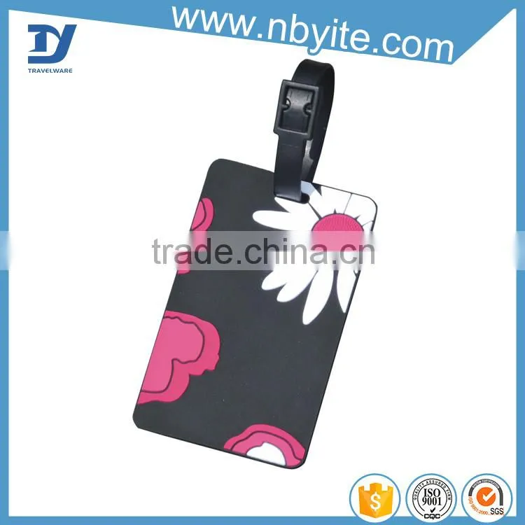 Custom id card holder Eco-environmental rubber luggage tags Fashion bag tag