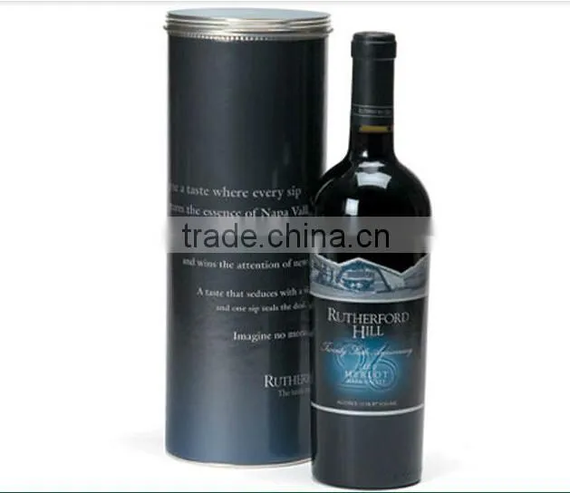 China sulipper luxury printed cardboard rond wine box