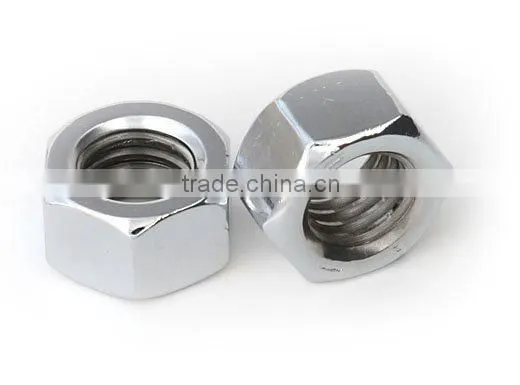 Zinc plated carbon steel and stainless steel DIN934 hex nut