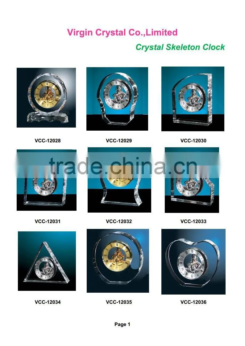 New style handmade small crystal diamond clock for love wedding gift