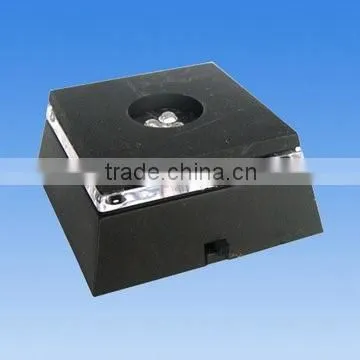 Colorful Crystal Rotating LED Bases Crystal Round LED light base with custom logo for crystal block display