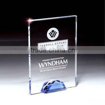 Cheap Rectangle Shape Glass Corporate Awards Souvenir