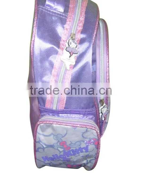 2015 Hello Kitty purple designed shool backpack