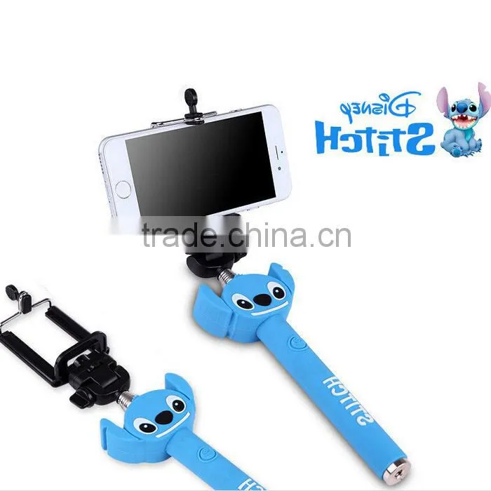 gadget 2015 hot custom selfie stick, bluetooth cartoon selfie stick mobile phone holder