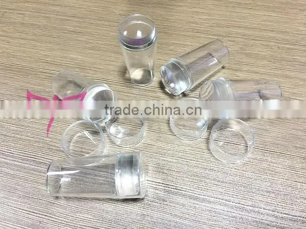 Nail clear jelly stamper with cap 2.8cm stamper head welcome OEM/ODM we also have 3.8cm head