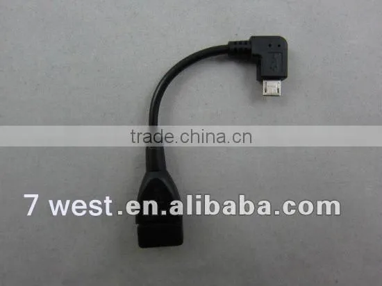 L Angle Micro B USB OTG Data Cable for Samsung Galaxy SII S2 i9100