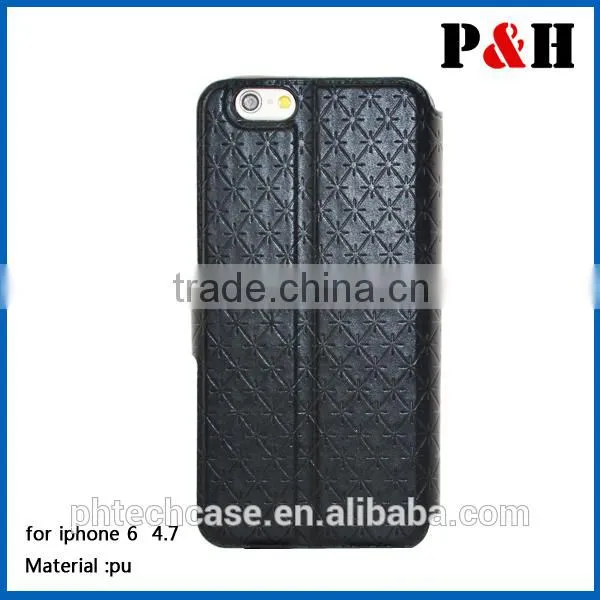 2015 Hot sell wallet flip leather case for apple iphone 6