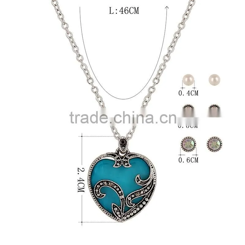 Wholesale China New Pendant Jewelries Women wedding Fashion Gold Jewelry Set