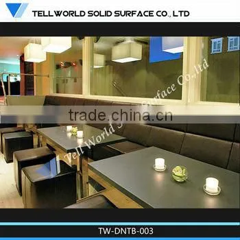 Genteel oval solid surface dinning table coffee table food table