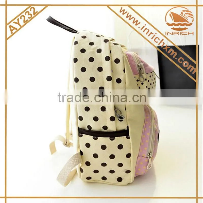Xiamen Inrich Rucksack Bookbag Cute Canvas Backpack Wholesale