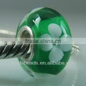 European WAVES Silver Murano Glass Bead fit Charm Bracelet