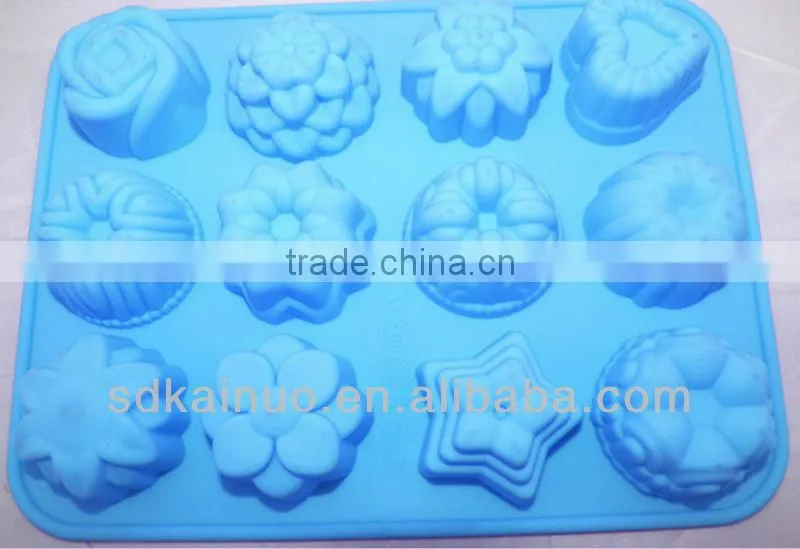DIY Flowers shape Silicone Chocolate/Muffin/Cup Cake/Jelly Candy /Ice /Cupcake Tray/Handmade tool soap Mold