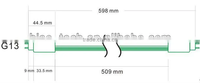 Hot sell T8 0.6m 9w high brightness red tube
