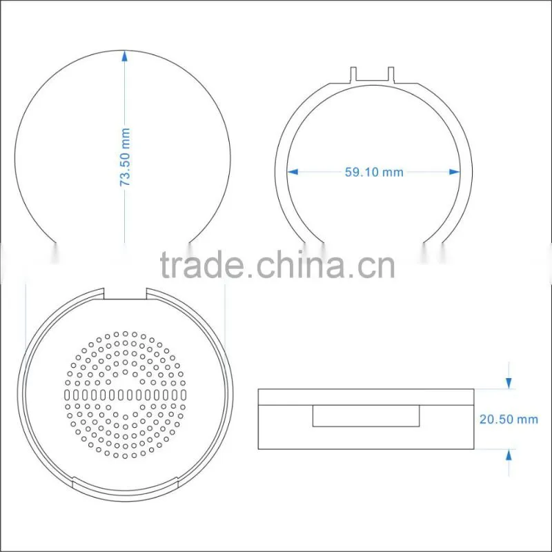 small capacity empty cosmetic loose powder case