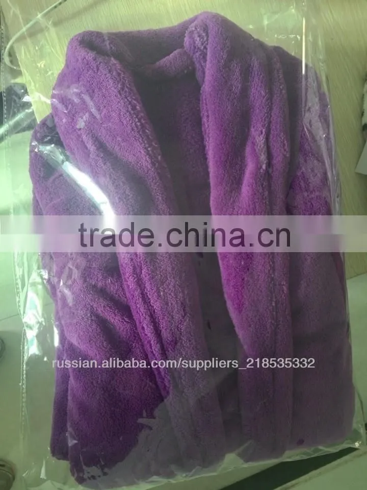 new design factory offer OEM service cheapest bathrobe coral fleece man used