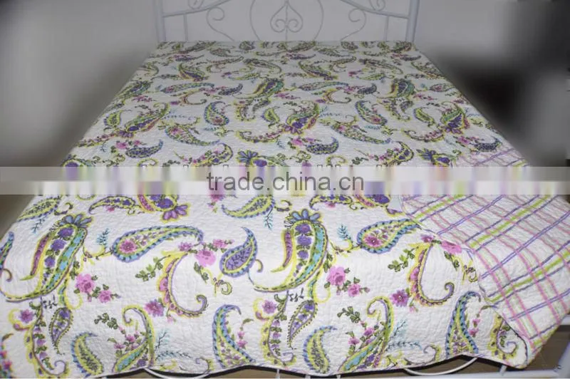 Elegant microfiber printed bedding set /bedspread set
