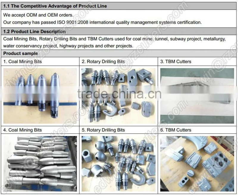 rock drilling auger bit/ tungsten carbide rock drill bits/ rock drill bucket