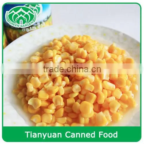 2016 new crop GOOD TASTE canned sweet kernel corn in tins