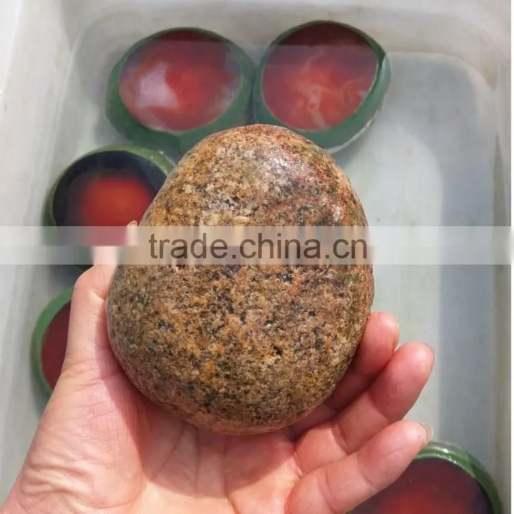 beautiful natural Amazing water bile agate geode with native water inside red agate stone