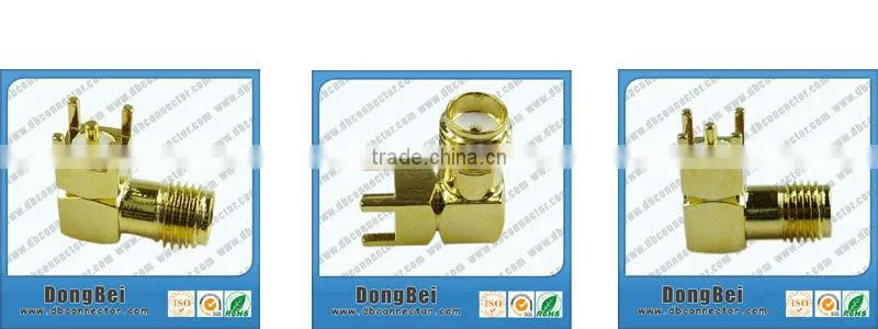 50ohm female right angle sma waterproof connector