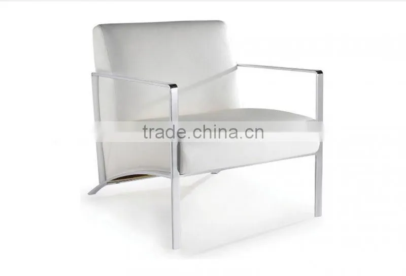 DC-4144 chromed iron leg and arm dining chair