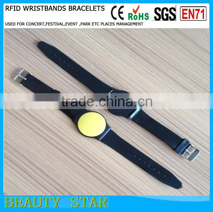 Customized logo RFID woven wristbands ,for event use RFID woven wristbands