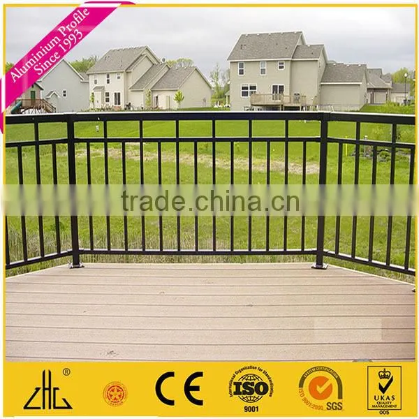 WOW!!!20 years Aluminum bar fenized Wood Grain Aluminium Extrusion for Slat Fence /aluminum fence horizon /aluminum fence panel