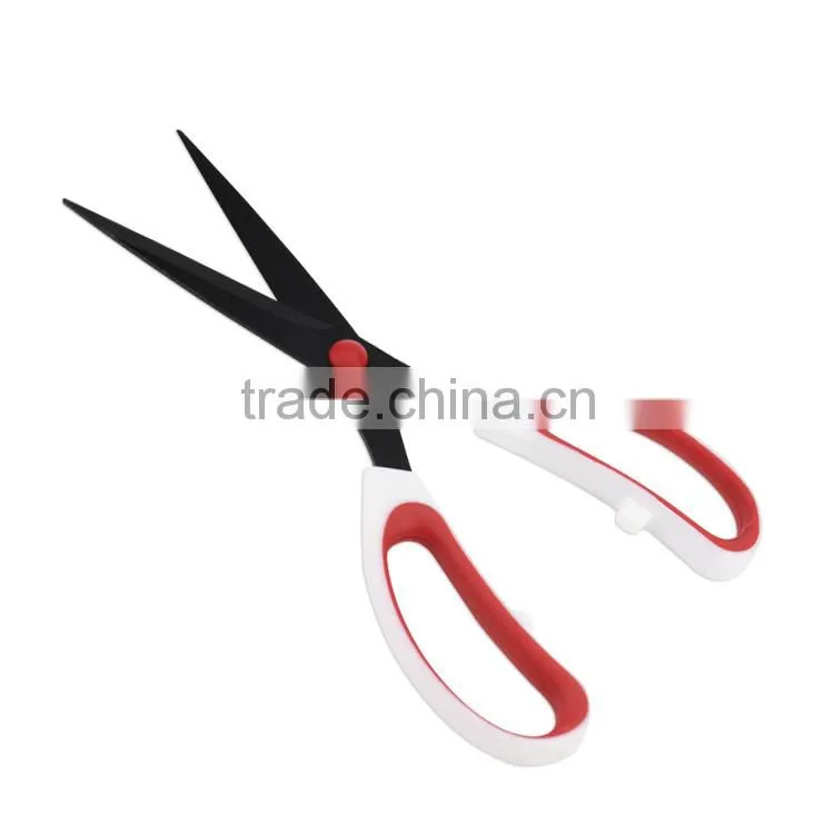 Soft handle pizza cutter scissors