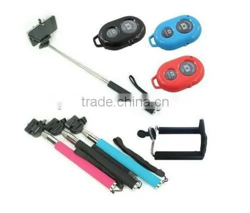 Selfie Stick monopod Z07-1,wireless monopod selfie stick with bluetooth shutter button remote control for mobile phone