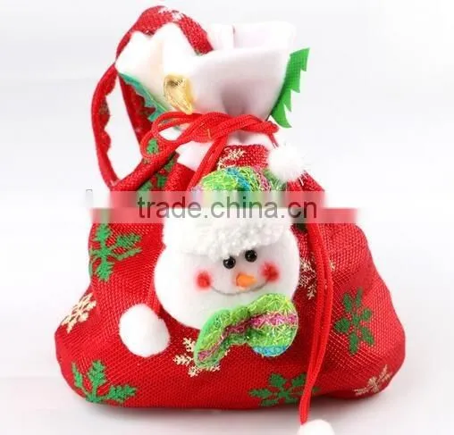 Xmas Festival Present Christmas Santa Claus Candy Gifts Bag Sack Stocking Filler