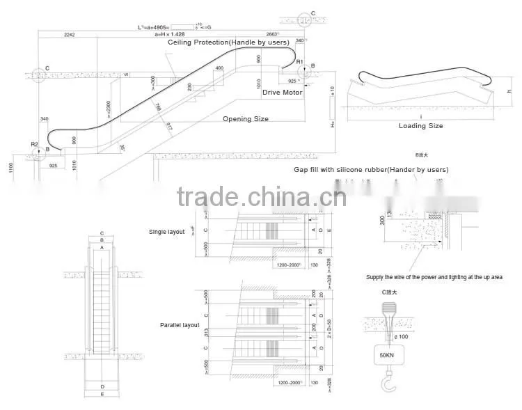 suzhou escalator shopping cart escalators