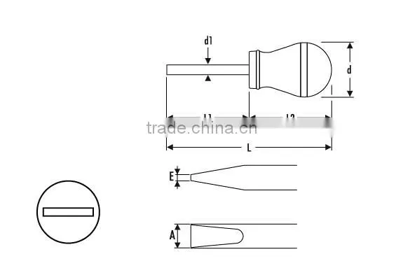 precision screwdriver bit set for computer slotted head short blade