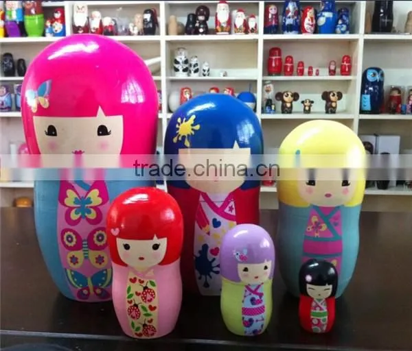 Wooden diy toy nesting doll nesting doll gift and craft