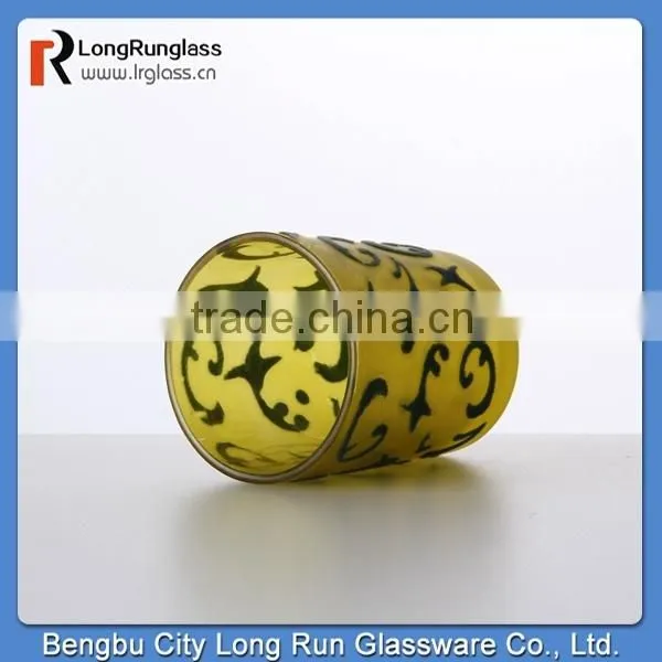 LongRun christmas ornament barware flocking print wine glasses