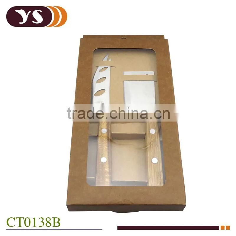 Acacia wood handle cheese chopper set