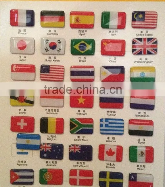 Custom made national flag epoxy fridge magnet