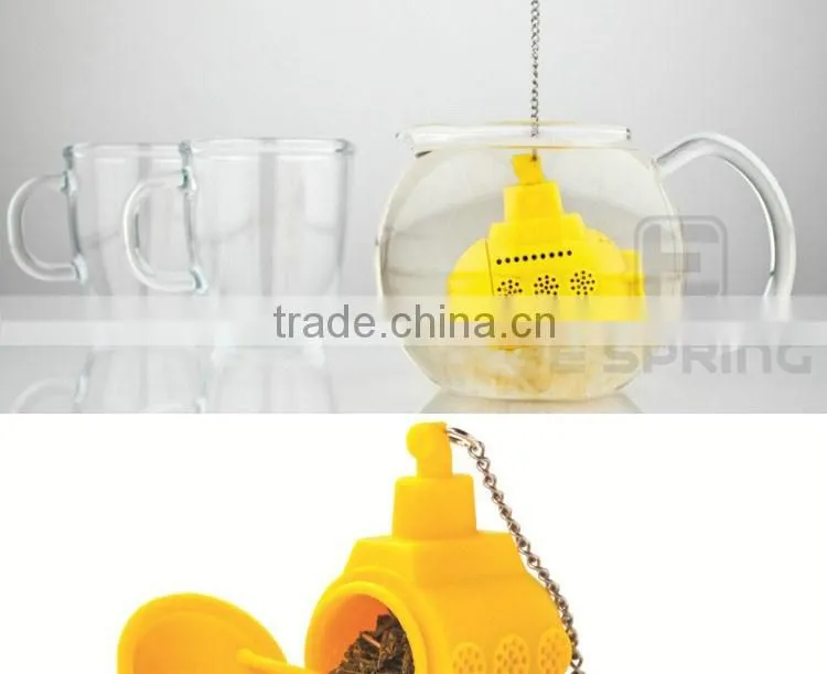 Chain submarine silicone tea strainers
