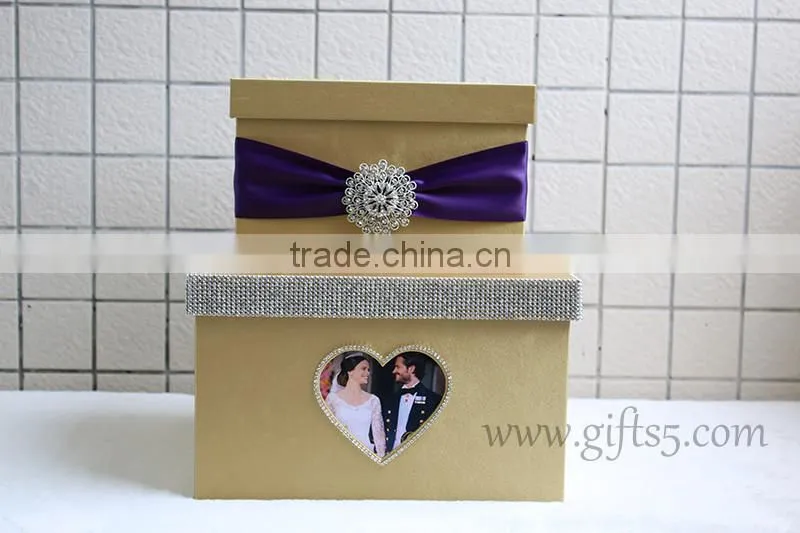 Personalized card box wedding with photo frame