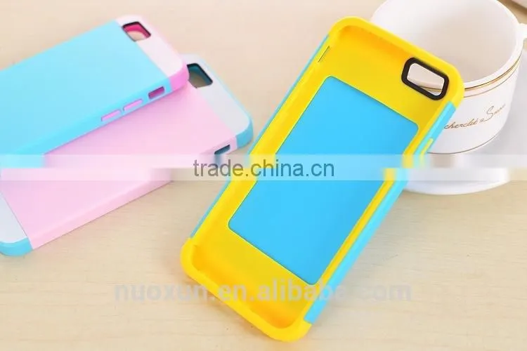 Blue/Pink Hard Soft High Impact Case Cover for Apple iPhone 6
