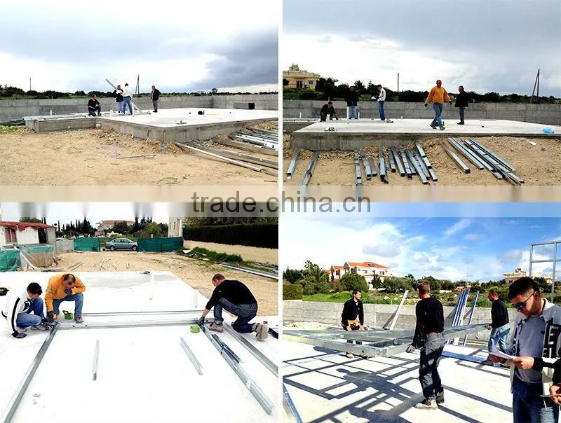 high quality prefab light steel structure/frame/building