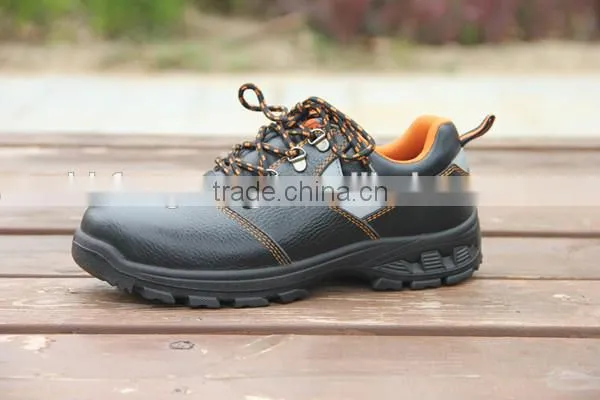 genuine leather upper material and PU outsole material ce army safety shoes