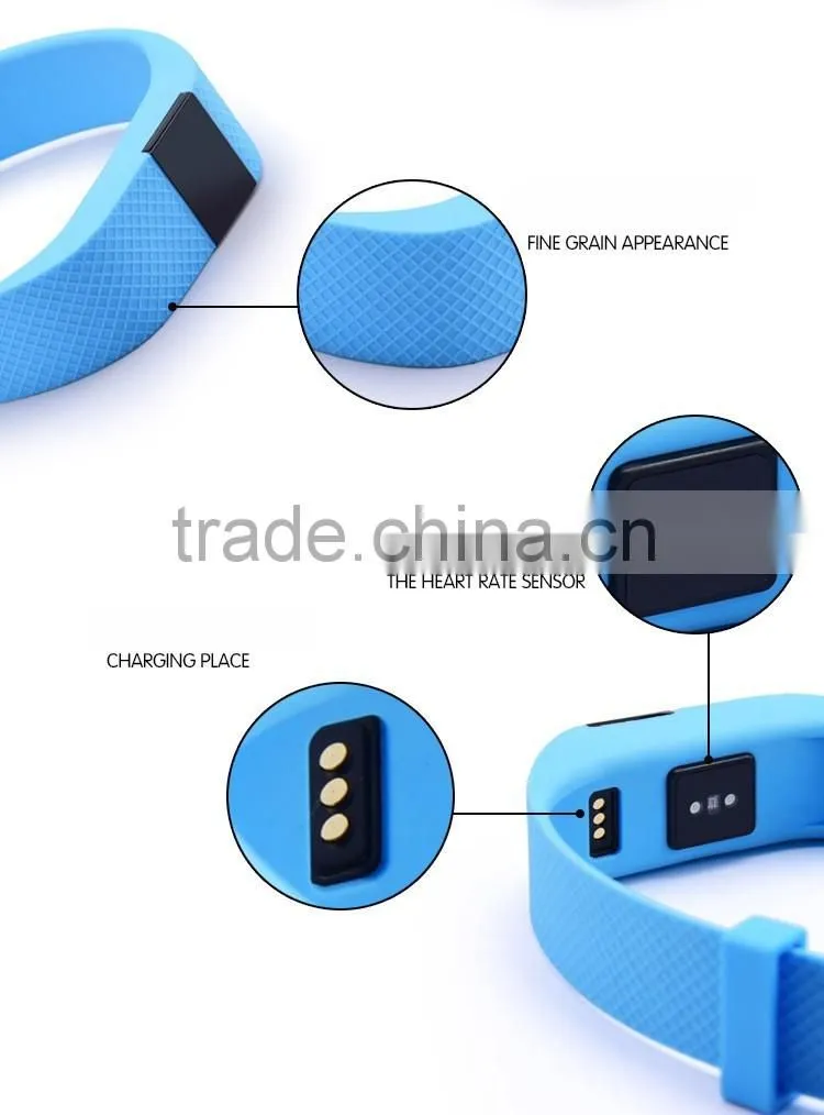 TW64s best selling quick response connection pedometer Heart rate wristband