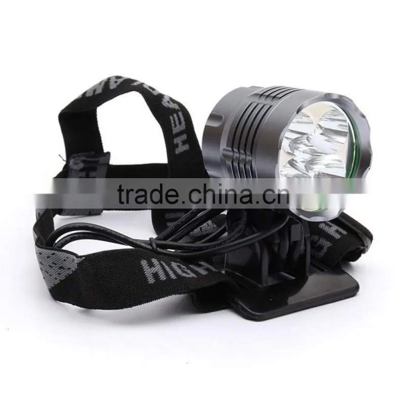 5600LM XM-L2 T6 5 LED 3 Modes Headlamp Bike Headlight+Battery Pack+charger+headband+2x Rubber ring+Bicycle Rear Light