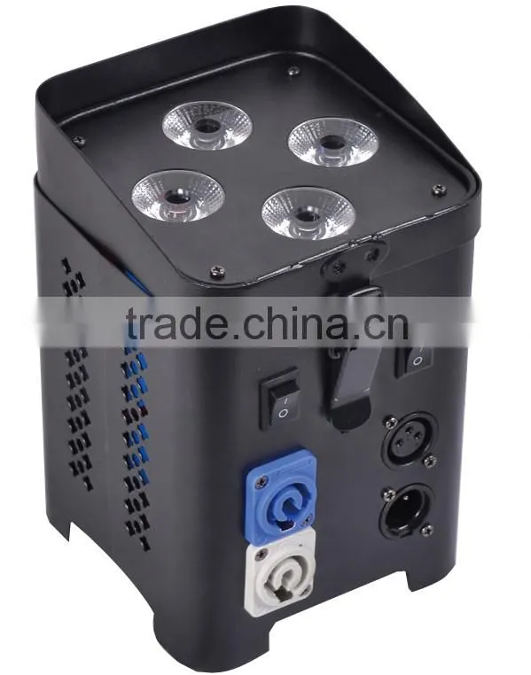 nice price battery par light 4pcs*12w rgbw led