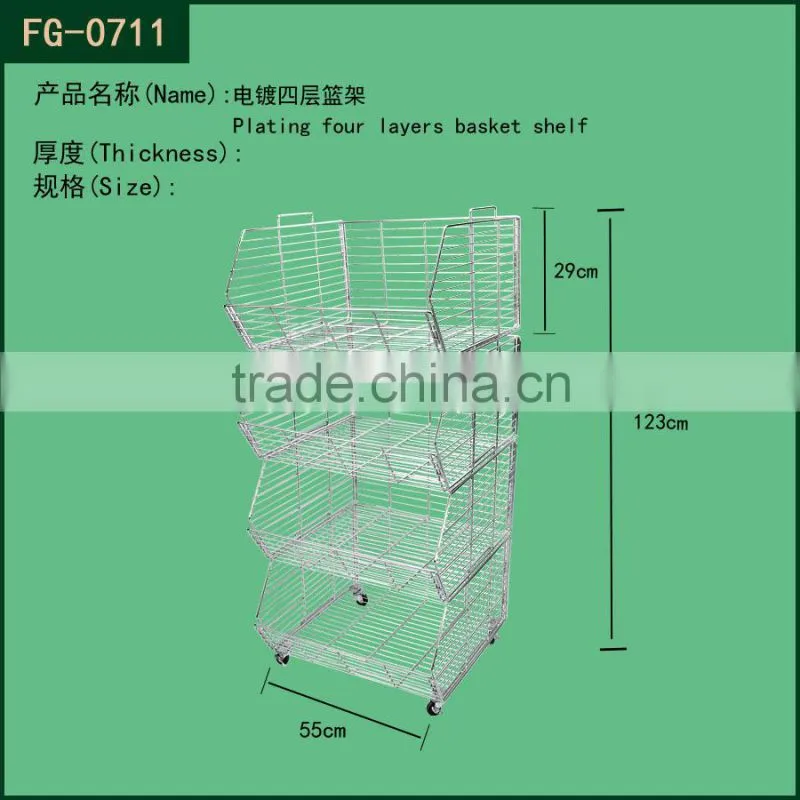 4 layers big basket /clothing basket / supermarket baskets