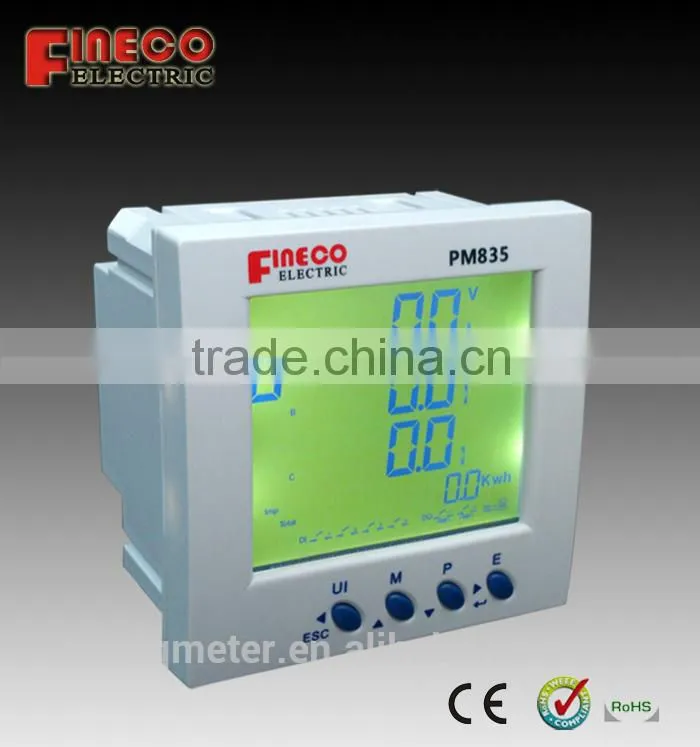PM835 digital meter 3phase panel meter smart meter 485 in current meters
