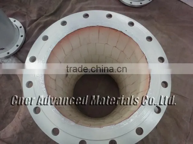 Alumina ceramic lined T-piece, ceramic lined pipe, alumina ceramic lined multipass