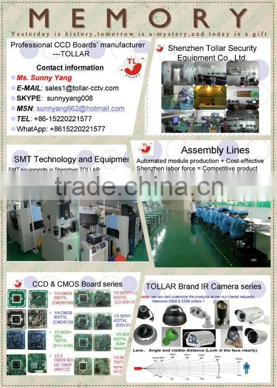 CMOS 700TVLcamera module CMOS-8240 security chipboard 8240+8510 in promotion