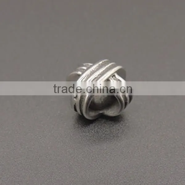 Best quality latest DIY stainless steel metal bead craft with silver vintage charm for jewelry making